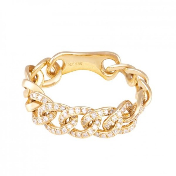 Lola James Jewelry Chain Link Ring in 14k Gold